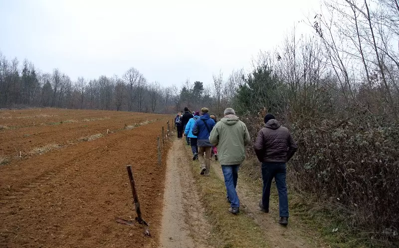 La partenza dal Pilone dell'Olmetto